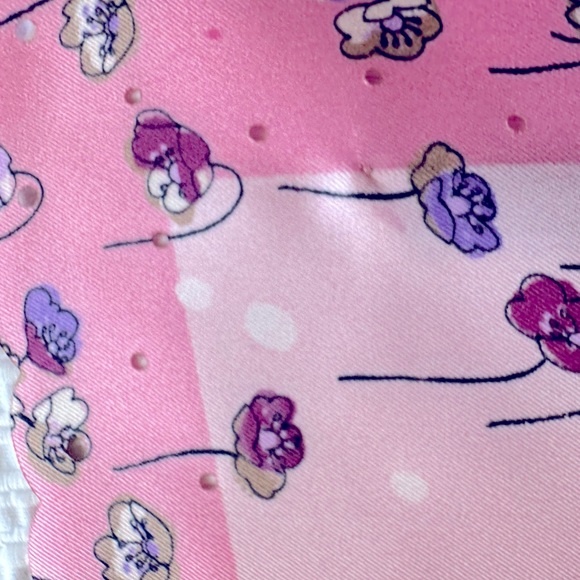 Silk pink scarf carré Nina Ricci - Picture 5 of 9